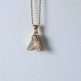 Dije de diamante letra "A" en Oro Amarillo 18k