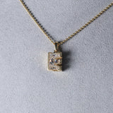 Dije de diamante letra "E" en Oro Amarillo 18k