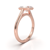 Cathedral Solitaire Frame 1.8mm thickness Yellow Gold