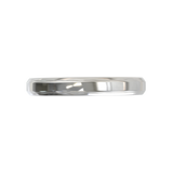Argolla Beveled Pulida Oro Blanco