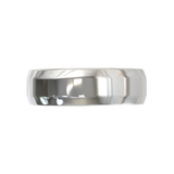 Argolla Beveled Pulida Oro Blanco