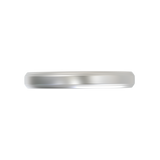 Argolla Beveled Mate Oro Blanco