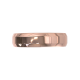 Argolla Beveled Pulida Oro Rosa