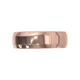 Argolla Beveled Pulida Oro Rosa