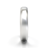 Argolla Beveled Mate Oro Blanco