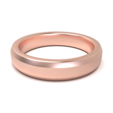 Argolla Beveled Mate Oro Rosa