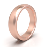 Argolla Beveled Mate Oro Rosa