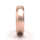 Argolla Beveled Mate Oro Rosa
