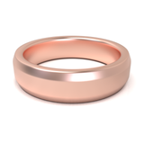 Argolla Beveled Mate Oro Rosa