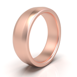 Argolla Beveled Mate Oro Rosa