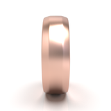 Argolla Beveled Mate Oro Rosa