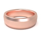Argolla Beveled Mate Oro Rosa