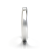 Argolla Beveled Mate Oro Blanco