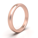 Argolla Beveled Mate Oro Rosa