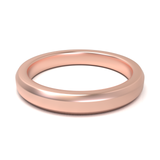 Argolla Beveled Mate Oro Rosa