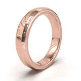 Argolla Beveled Pulida Oro Rosa