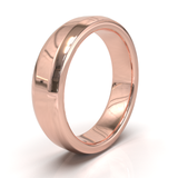 Argolla Beveled Pulida Oro Rosa
