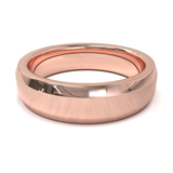 Argolla Beveled Pulida Oro Rosa