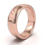 Argolla Beveled Pulida Oro Rosa