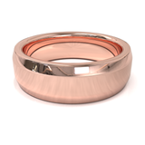 Argolla Beveled Pulida Oro Rosa