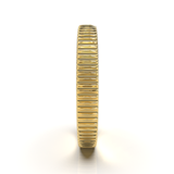 Argolla con Diseño Vertical Oro Amarillo