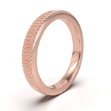 Argolla con Diseño Vertical Oro Rosa