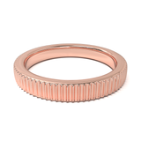 Argolla con Diseño Vertical Oro Rosa