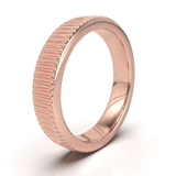 Argolla con Diseño Vertical Oro Rosa