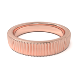 Argolla con Diseño Vertical Oro Rosa