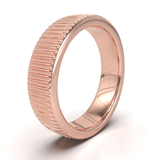 Argolla con Diseño Vertical Oro Rosa