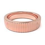 Argolla con Diseño Vertical Oro Rosa