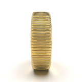 Argolla con Diseño Vertical Oro Amarillo