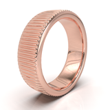 Argolla con Diseño Vertical Oro Rosa