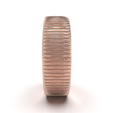 Argolla con Diseño Vertical Oro Rosa
