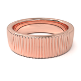Argolla con Diseño Vertical Oro Rosa