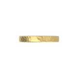 Argolla Plana Hammered Oro Amarillo