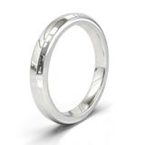Argolla Beveled Pulida Oro Blanco