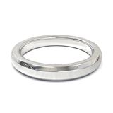 Argolla Beveled Pulida Oro Blanco