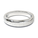 Argolla Beveled Pulida Oro Blanco