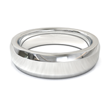 Argolla Beveled Pulida Oro Blanco