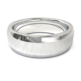 Argolla Beveled Pulida Oro Blanco