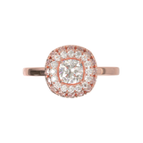 Rose Gold Double Halo Frame