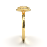 Yellow Gold Double Halo Frame