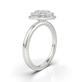 White Gold Double Halo Frame