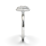 White Gold Double Halo Frame