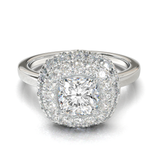 White Gold Double Halo Frame