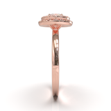 Rose Gold Double Halo Frame