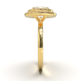 Yellow Gold Double Halo Frame