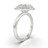 White Gold Double Halo Frame