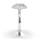 White Gold Double Halo Frame